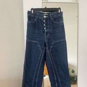 Jesse Kamm Dark Blue Denim Patchfront Handy Pants - Size 4